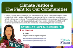 In-Person Activity: Attend gathering: Climate Justice & the Fight for Our Communities